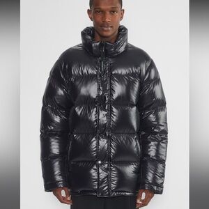 Aritzia Men's Shiny Black Puffer Jacket